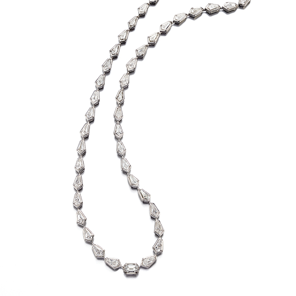 18K Kite Shaped Diamond Necklace
